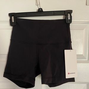 Black Lululemon Sz. 4 Wunder Train High Rise Bike Shorts